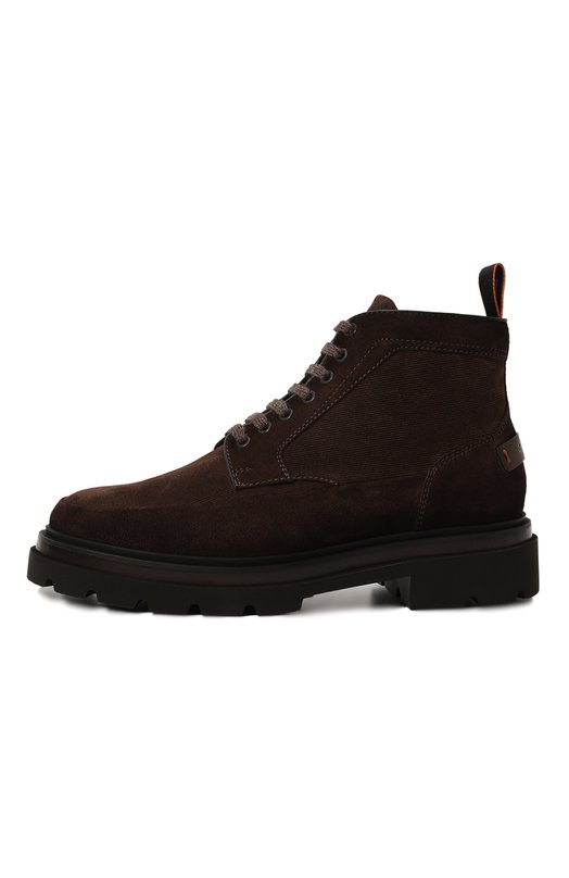 Замшевые ботинки Milano Santoni MGMG17927JK4AEEX Коричневый  MGMG17927JK4AEEX Фото 4