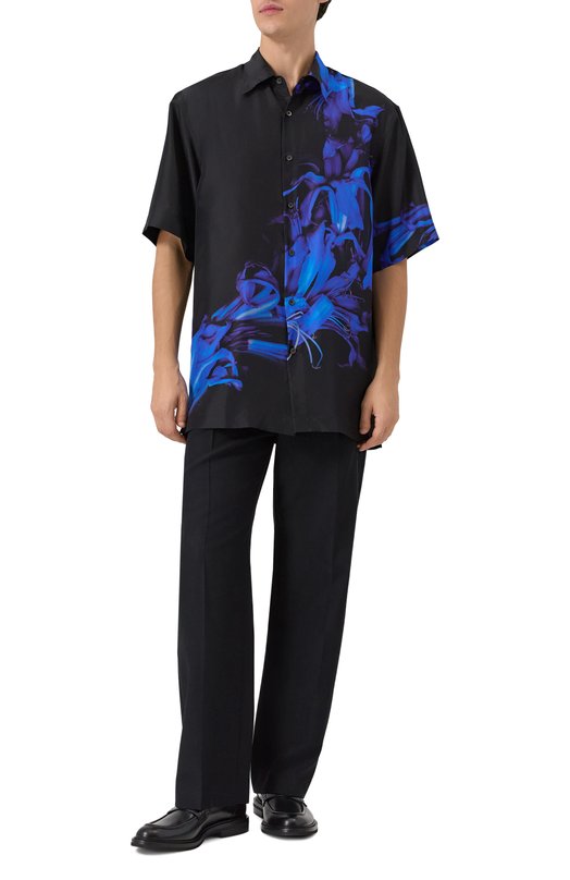 Шелковая рубашка Dries Van Noten 020700-2125-900 Чёрный  020700-2125-900 Фото 2