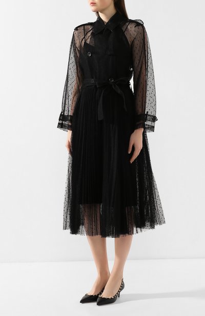 Тренч REDVALENTINO черного цвета по цене 137500 руб., арт. TR3CHA30/428, фото 3 Тренч REDVALENTINO, арт. TR3CHA30/428, фото 3