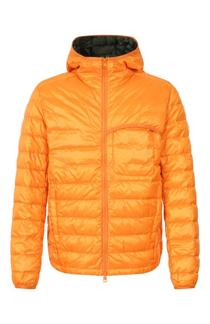 Мужская пуховая куртка MONCLER оранжевого цвета, арт. 1A00072/M2640 | Фото 1 (Материал сплава: Проставлено; Драгоценные камни: Проставлено; Материал подклада: Синтетический материал; Материал внешний: Синтетический материал; Длина (верхняя одежда): Короткие; Рукава: Длинные)