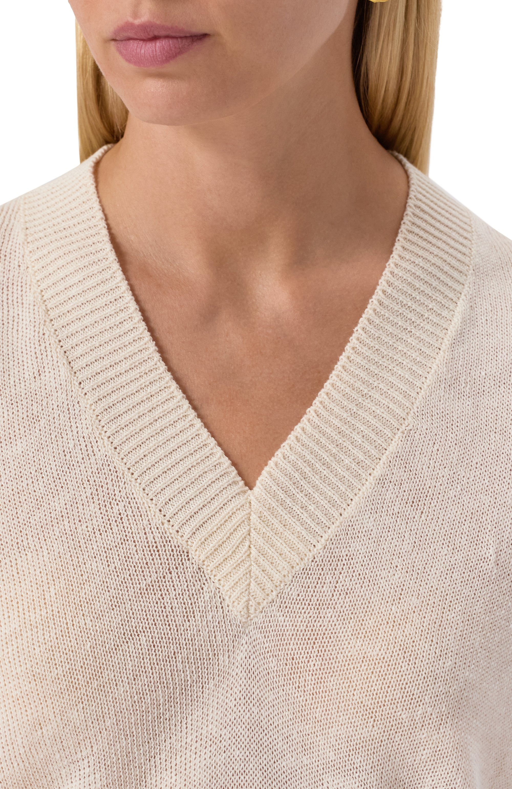 Пуловер изо льна и хлопка MVST кремового цвета по цене 94150 руб., арт. WS61-616MU, фото 5 Пуловер изо льна и хлопка MVST, арт. WS61-616MU, фото 5