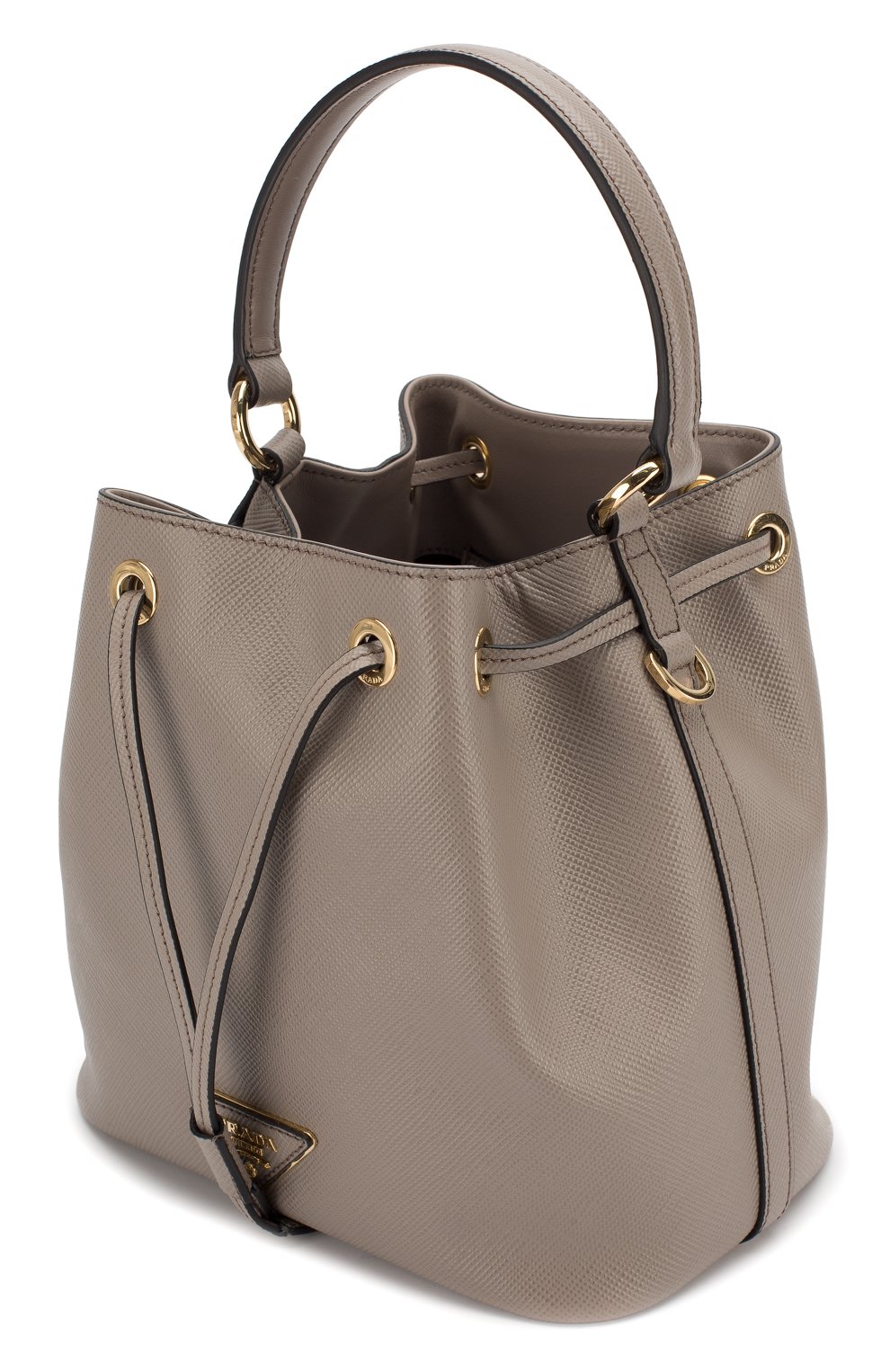Сумка bucket PRADA серого цвета по цене 230000 руб., арт. 1BE032-2A4A-F0572-OOO, фото 3 Сумка bucket PRADA, арт. 1BE032-2A4A-F0572-OOO, фото 3