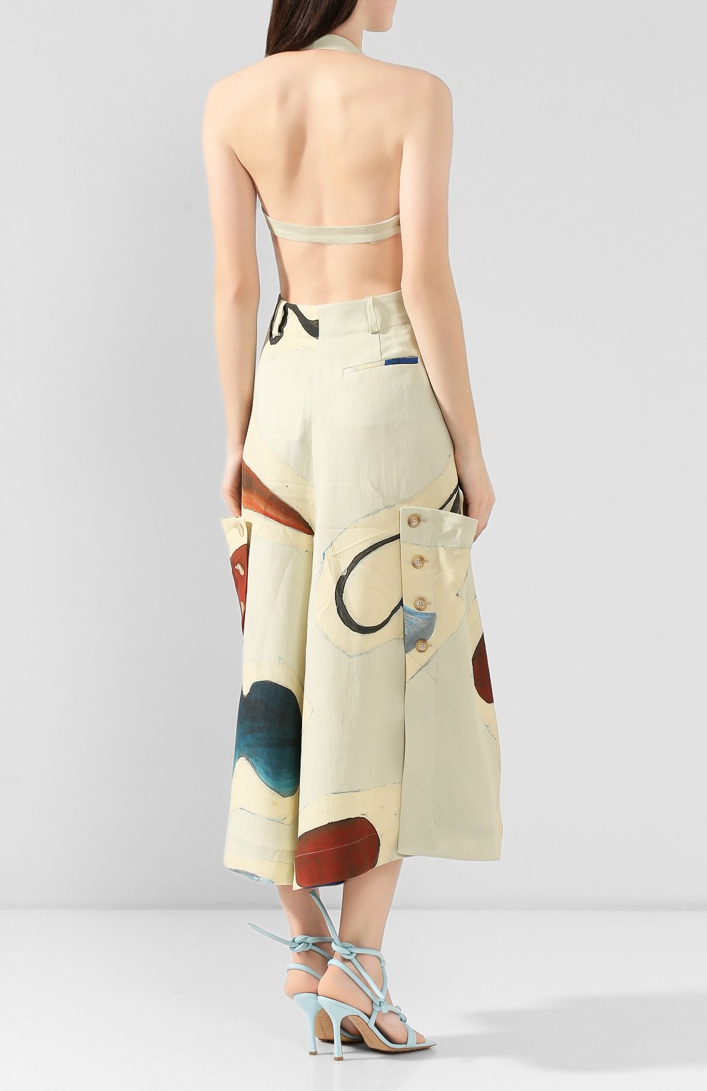 Платье из смеси вискозы и льна JACQUEMUS, арт. 194DR14/48053, фото 4