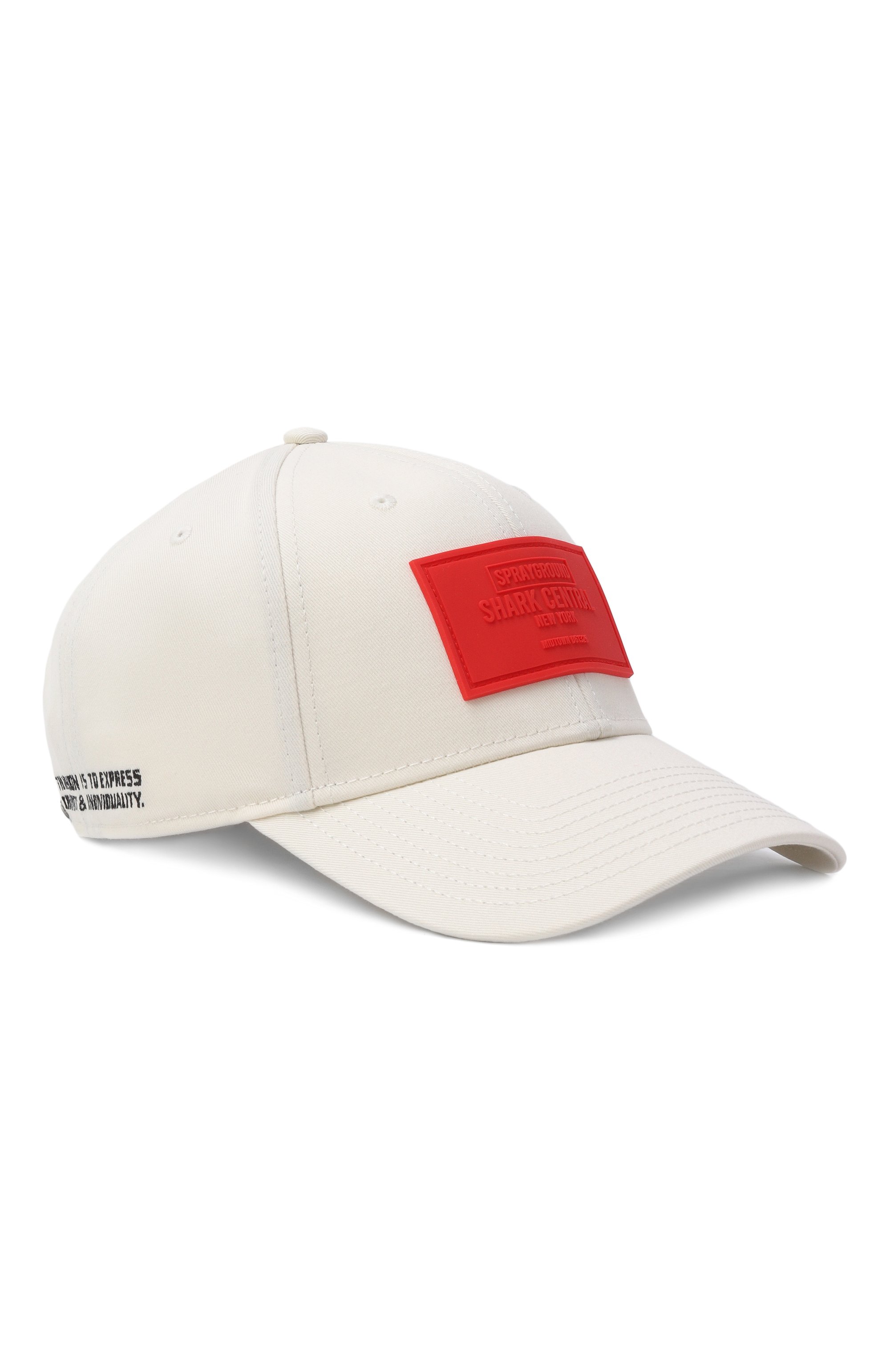 Хлопковая бейсболка SPRAYGROUND, арт. SP15043IV0/BE A SHARK CAP IV0RY, фото 1