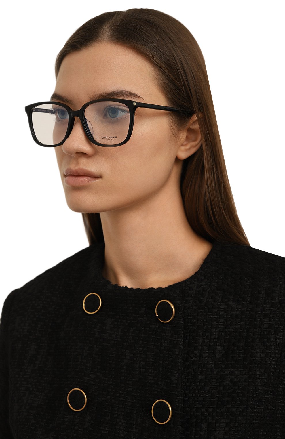 Оправа SAINT LAURENT черного цвета по цене 29700 руб., арт. SL 453/F 001, фото 2 Оправа SAINT LAURENT, арт. SL 453/F 001, фото 2