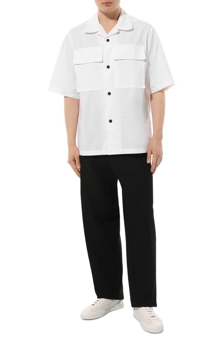 Мужские кожаные кеды saint tropez DOLCE & GABBANA белого цвета, арт. CS2256/AR837 | Фото 2 (Подошва: Плоская; Материал внутренний: Натуральная кожа; Материал утеплителя: Без утеплителя; Стили: Классический; Материал внешний: Натуральная кожа; Кросс-КТ: Низкие)