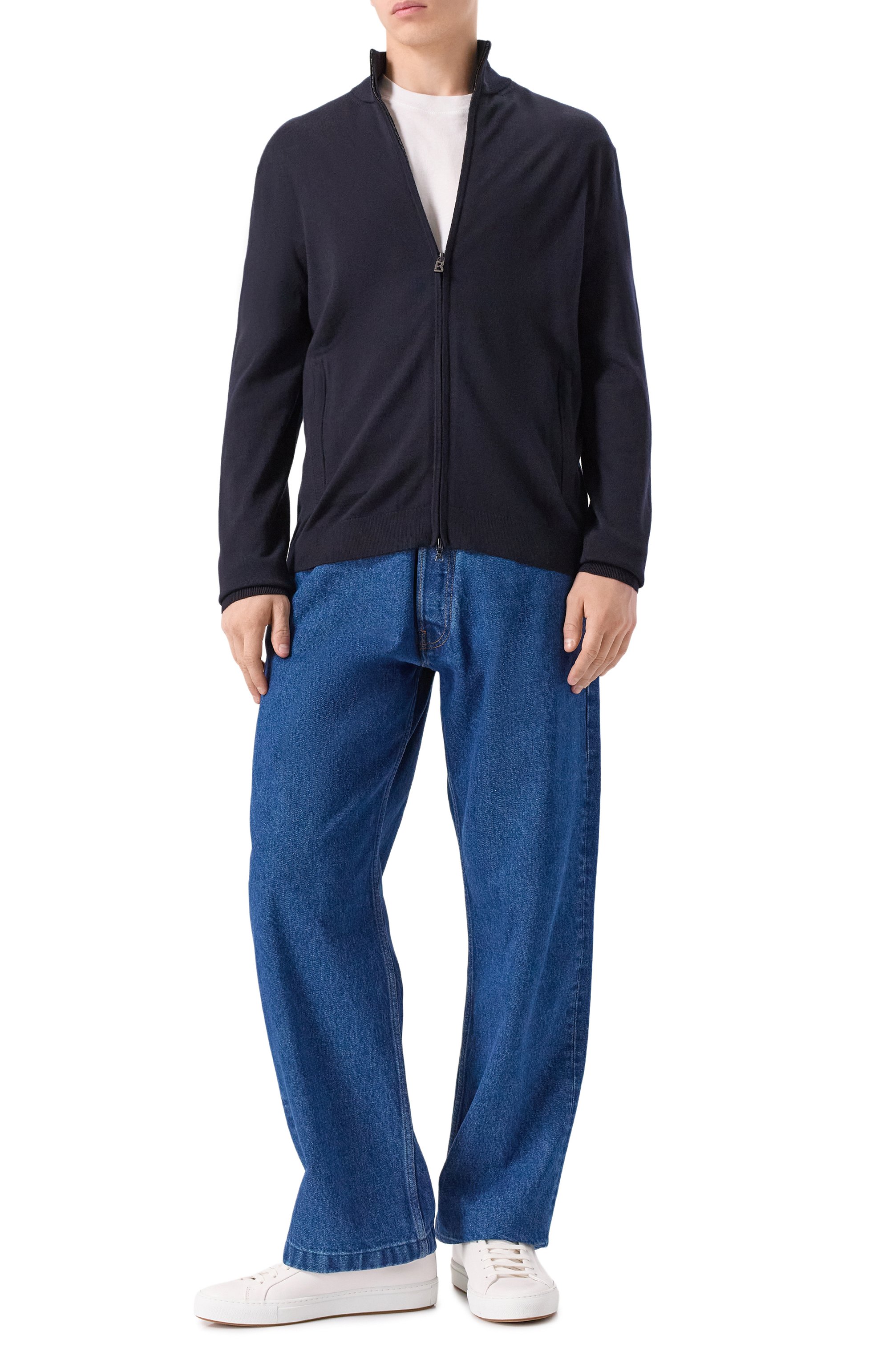 Шерстяной кардиган BOGNER темно-синего цвета по цене 35900 руб., арт. 88619785, фото 2 Шерстяной кардиган BOGNER, арт. 88619785, фото 2