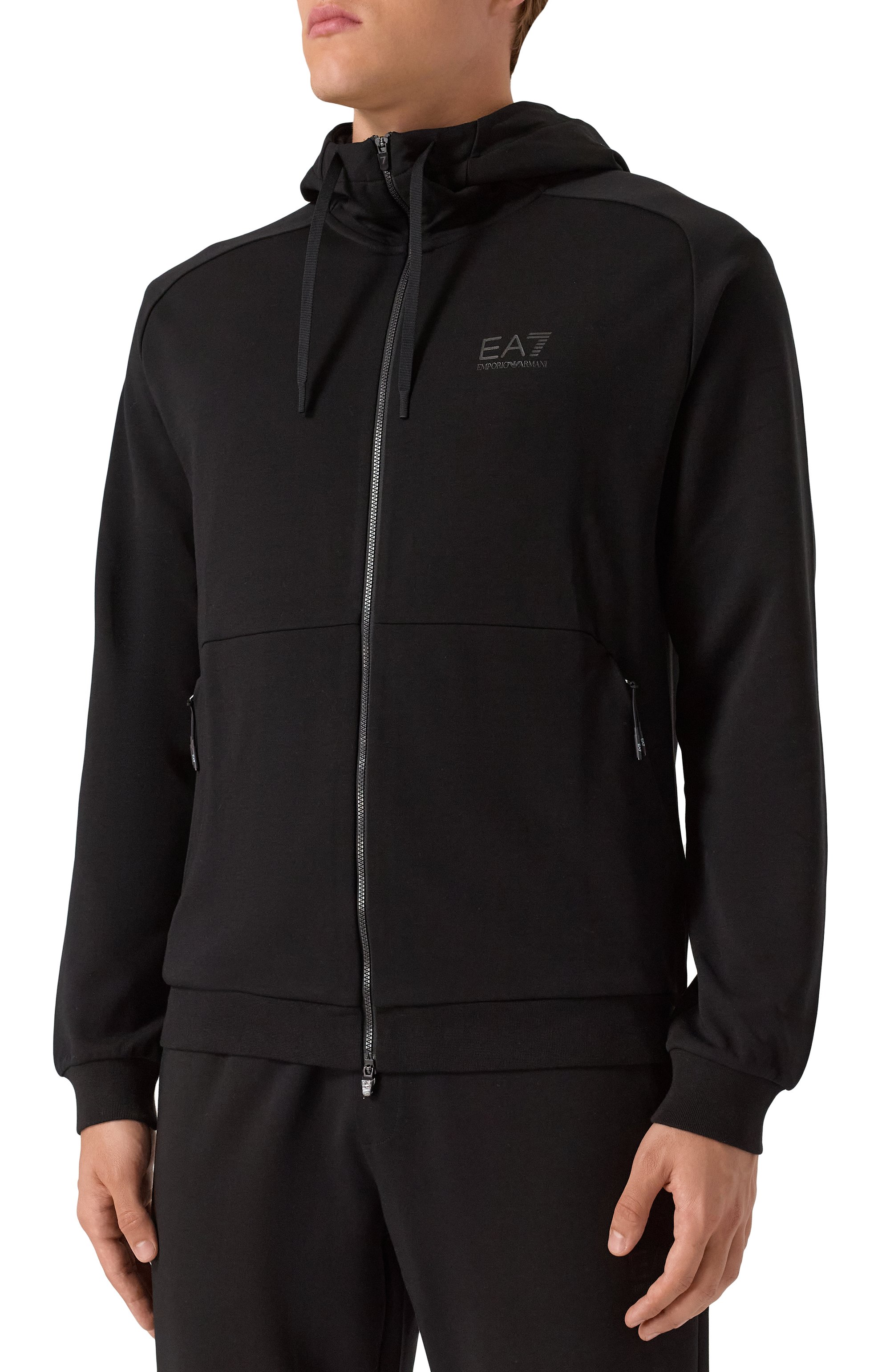 Спортивный костюм EA7 черного цвета по цене 26400 руб., арт. 7M000665/AF12501, фото 2 Спортивный костюм EA7, арт. 7M000665/AF12501, фото 2