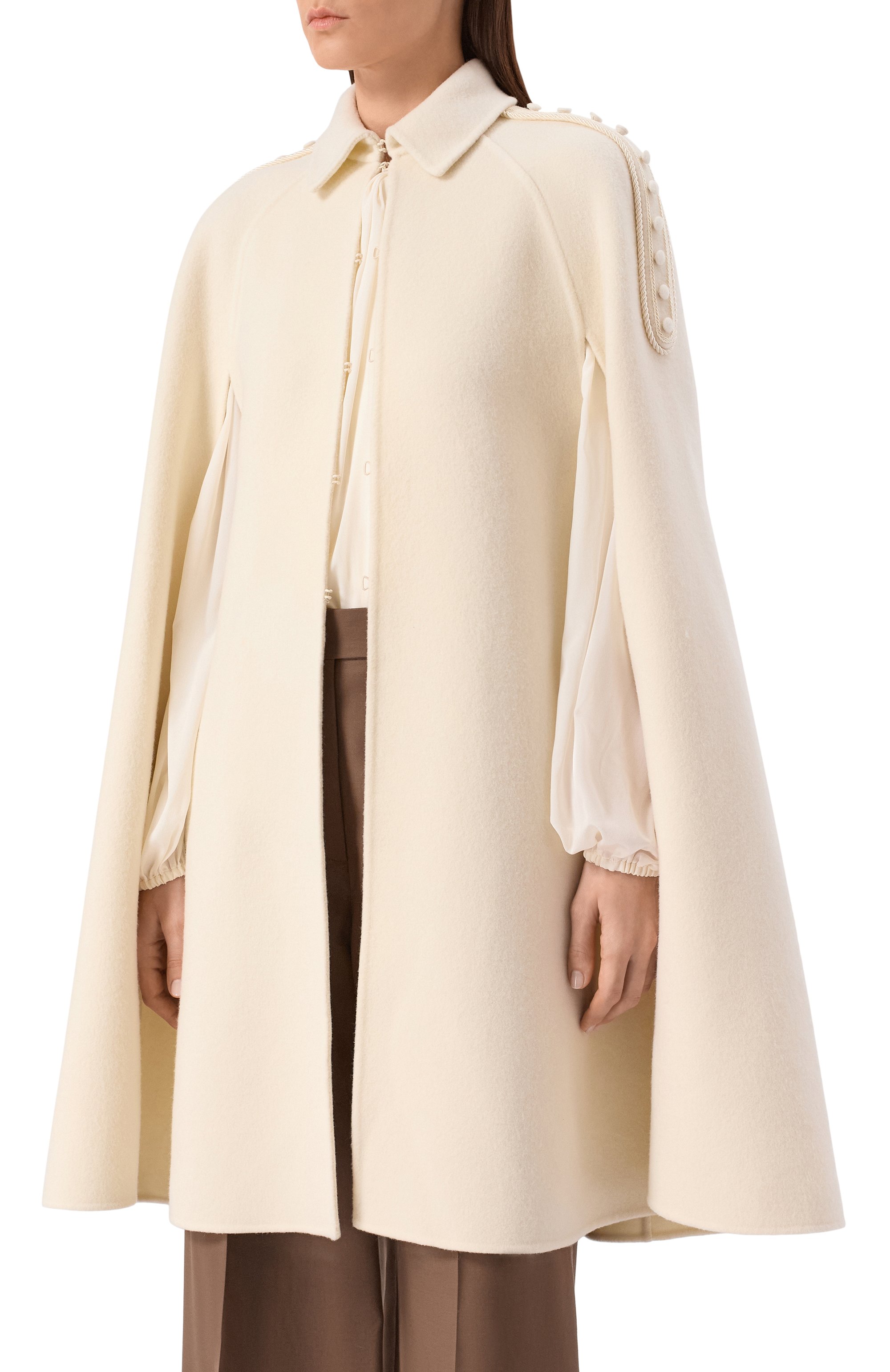 Кейп из шерсти и кашемира ELIE SAAB, арт. J0178EF25W0003, фото 3