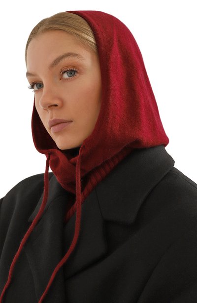 Кашемировая шапка-балаклава TEGIN бордового цвета по цене 18200 руб., арт. 5230, фото 2 Кашемировая шапка-балаклава TEGIN, арт. 5230, фото 2
