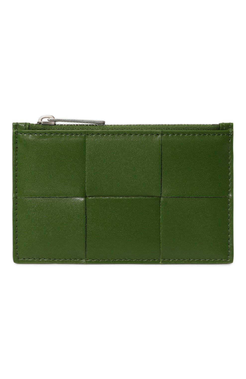 Кожаный футляр для кредитных карт BOTTEGA VENETA зеленого цвета по цене 49050 руб., арт. 679843/VBWD3, фото 1 Кожаный футляр для кредитных карт BOTTEGA VENETA, арт. 679843/VBWD3, фото 1