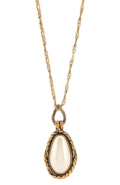 Колье ALEXANDER MCQUEEN золотого цвета по цене 78350 руб., арт. 621755/J160K, фото 2 Колье ALEXANDER MCQUEEN, арт. 621755/J160K, фото 2