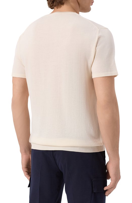 Хлопковый джемпер Daniele Fiesoli DF0307 Кремовый  DF0307 Фото 4