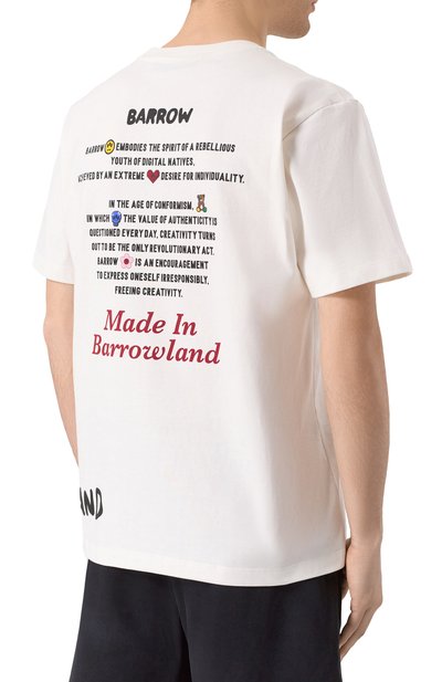 Хлопковая футболка BARROW, арт. S5BWMATH060, фото 4