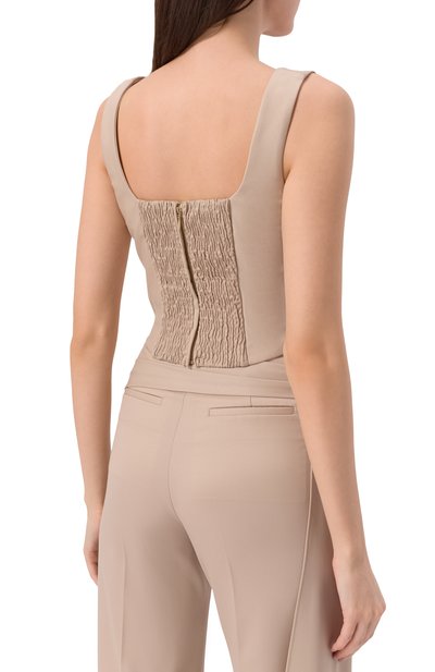 Шерстяной топ-корсет GIUSEPPE DI MORABITO бежевого цвета по цене 85250 руб., арт. 04SST0309 04410, фото 4 Шерстяной топ-корсет GIUSEPPE DI MORABITO, арт. 04SST0309 04410, фото 4