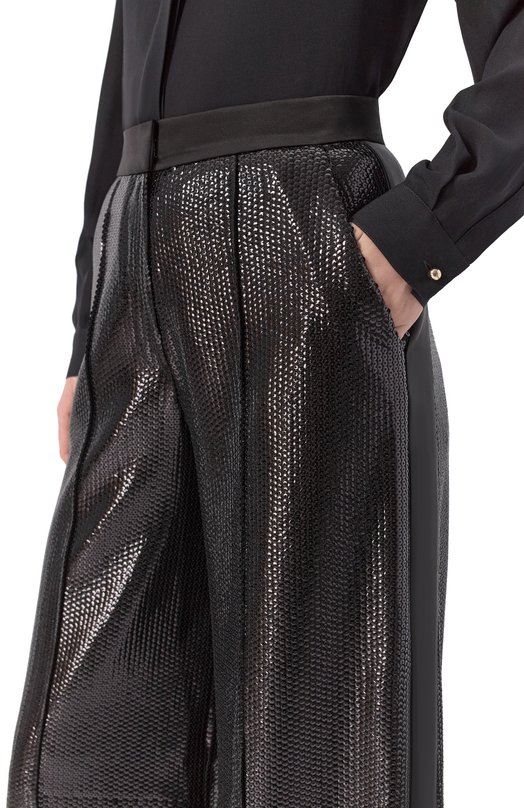 Брюки с отделкой пайетками Elie Saab P0158NF25/PSA01 Чёрный  P0158NF25/PSA01 Фото 5