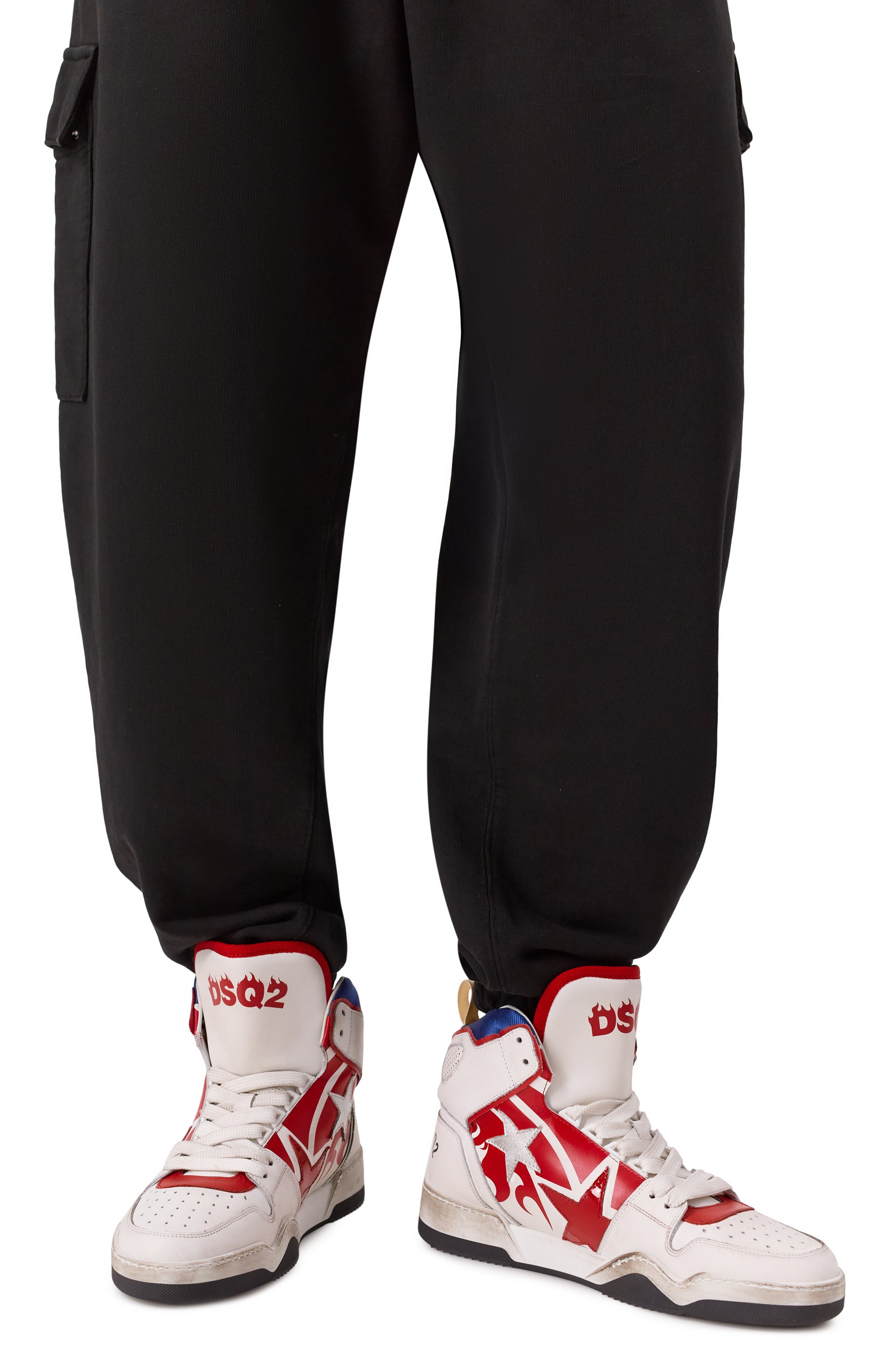 Кожаные кеды spiker DSQUARED2, арт. SNM0429, фото 3