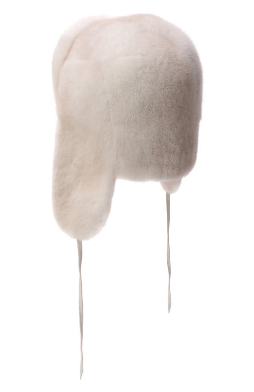 Меховая шапка-ушанка из норки MVST MH-02 MINK LVD Кремовый  MH-02 MINK LVD Фото 2