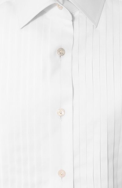 Приталенная хлопковая блуза с планкой TOM FORD, арт. CA3101-FAX341, фото 5