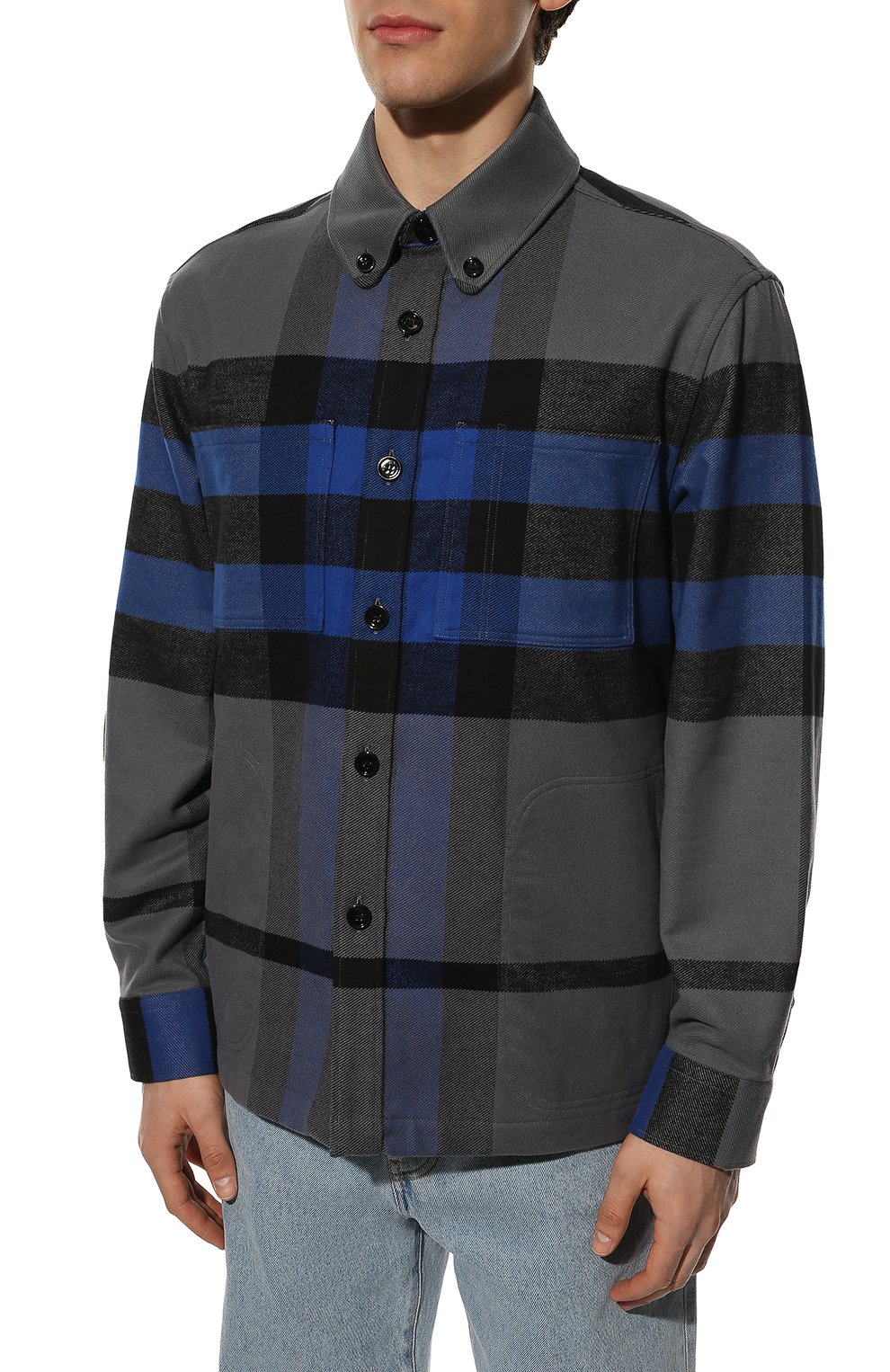 Хлопковая рубашка BURBERRY, арт. 8048120, фото 3