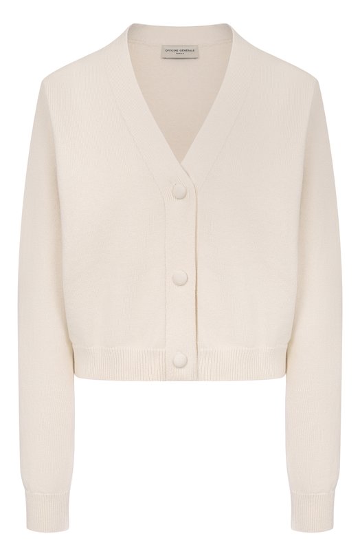 Кардиган из хлопка и кашемира Officine Generale S26WKNT311 Кремовый S26WKNT311