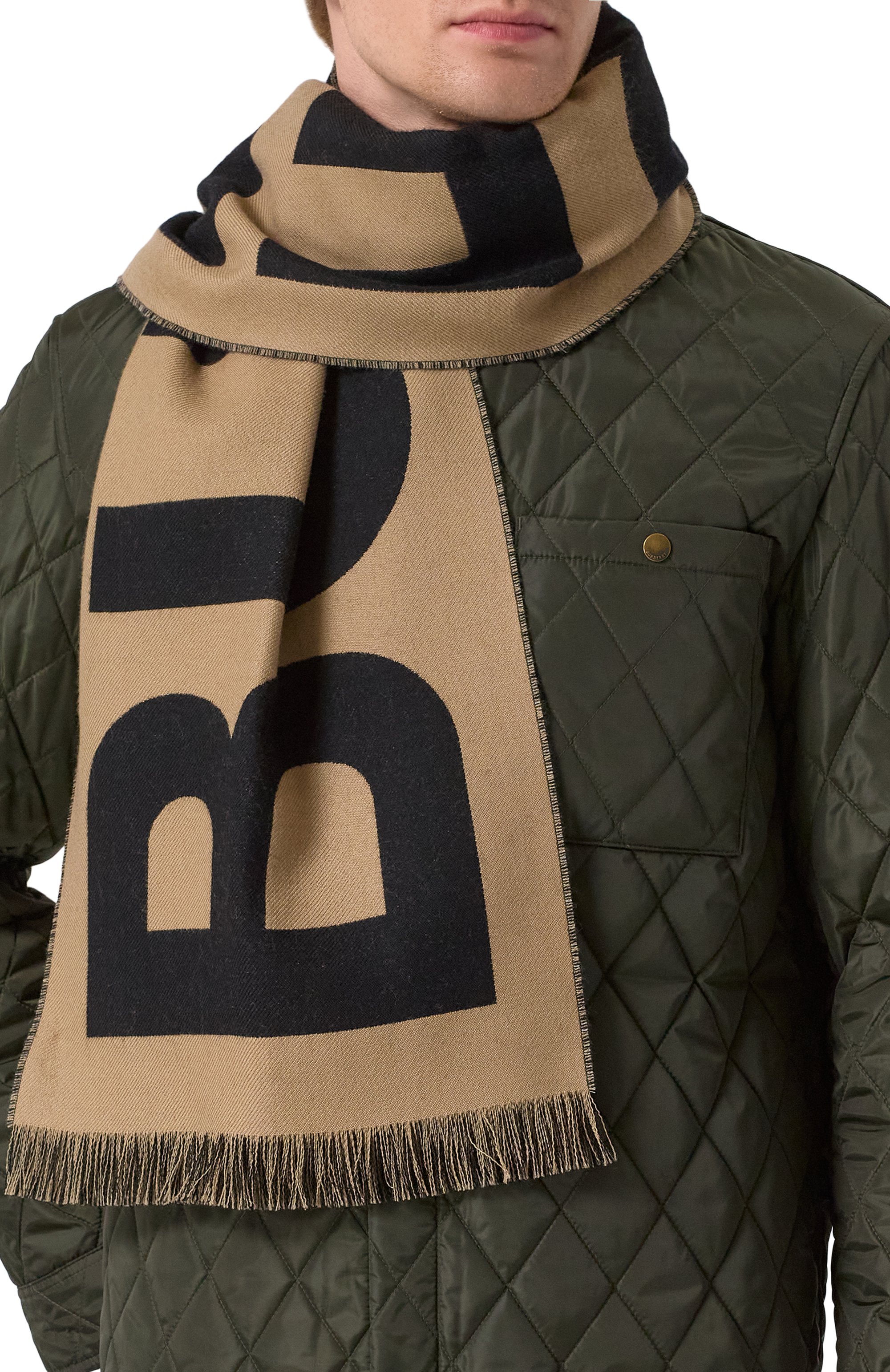 Шерстяной шарф BURBERRY, арт. 8057147, фото 2