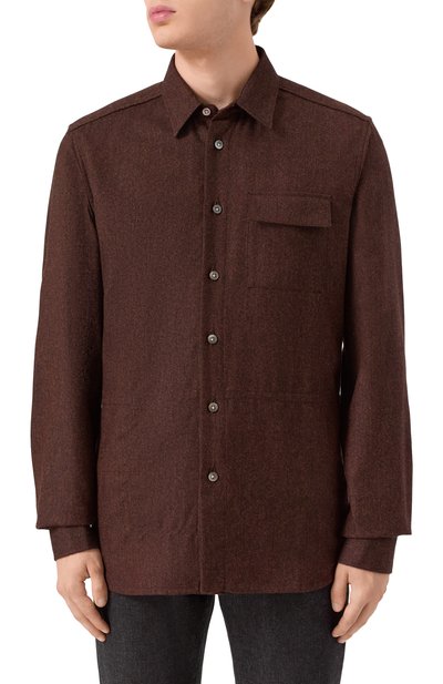 Шерстяная рубашка KITON, арт. UMCBUBAK0167G05, фото 3