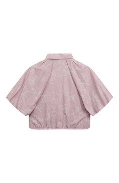 Детское хлопковая рубашка BRUNELLO CUCINELLI светло-розового цвета, арт. BL934C852C | Фото 2 (Материал внешний: Хлопок; Рукава: Короткие; Случай: Повседневный; Ростовка одежда: 13 - 15 лет | 158 см)