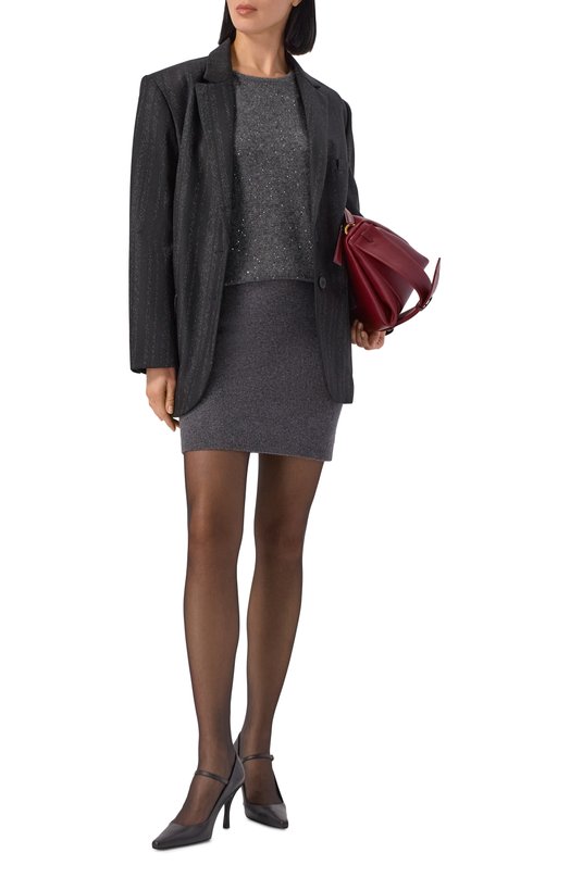 Кашемировая юбка Addicted AD2534 Серый  AD2534 Фото 2