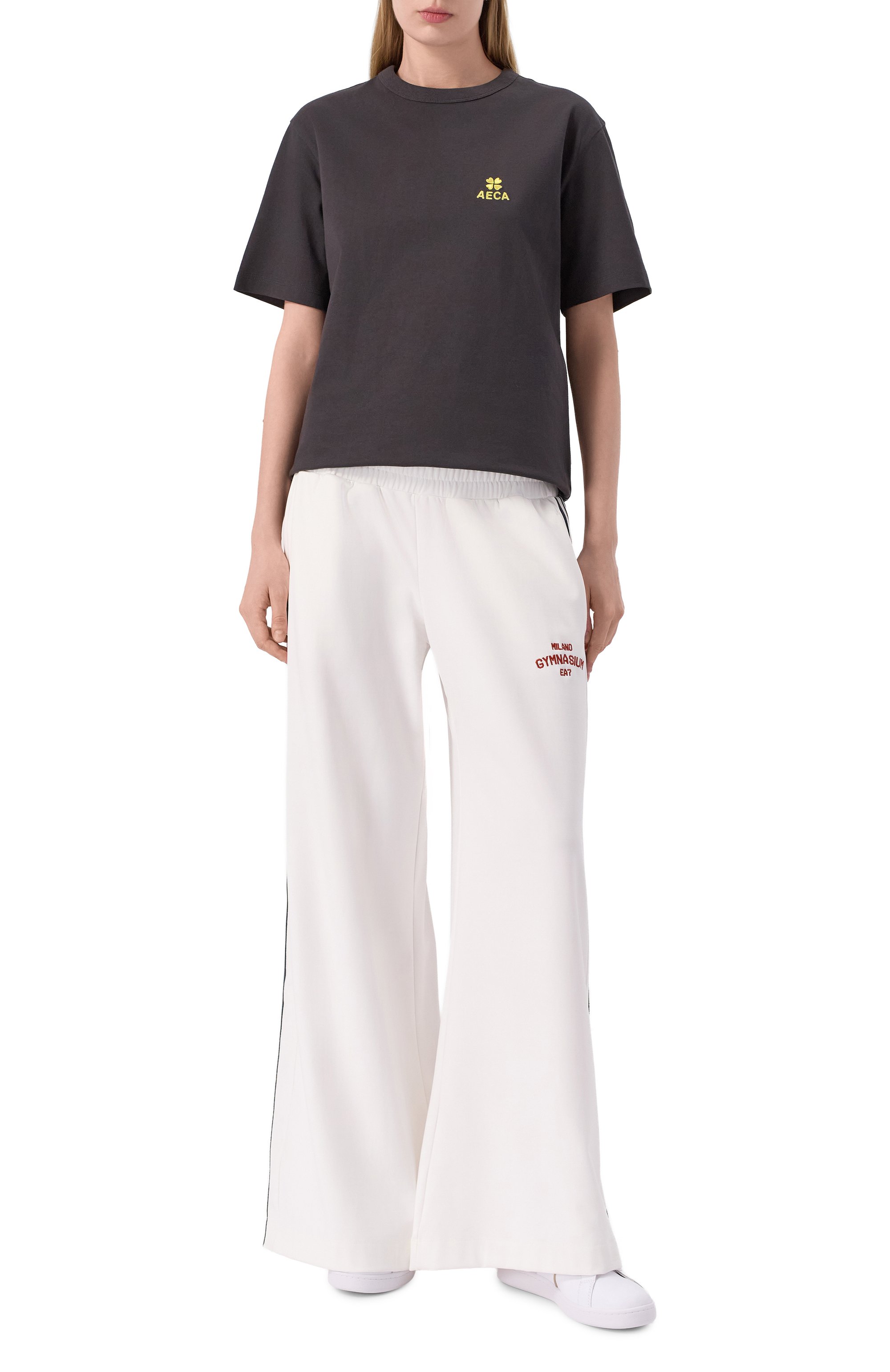 Хлопковая футболка AECA WHITE, арт. AWCMSSBDTTSST010C0.CHARCOAL (M), фото 2