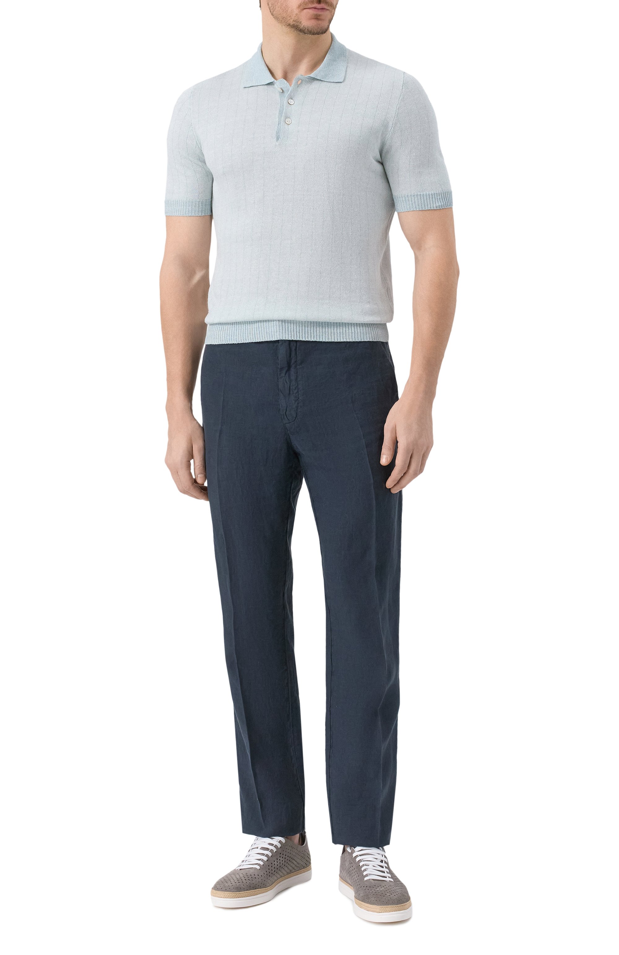 Поло изо льна и хлопка GRAN SASSO, арт. 57116/18659, фото 2