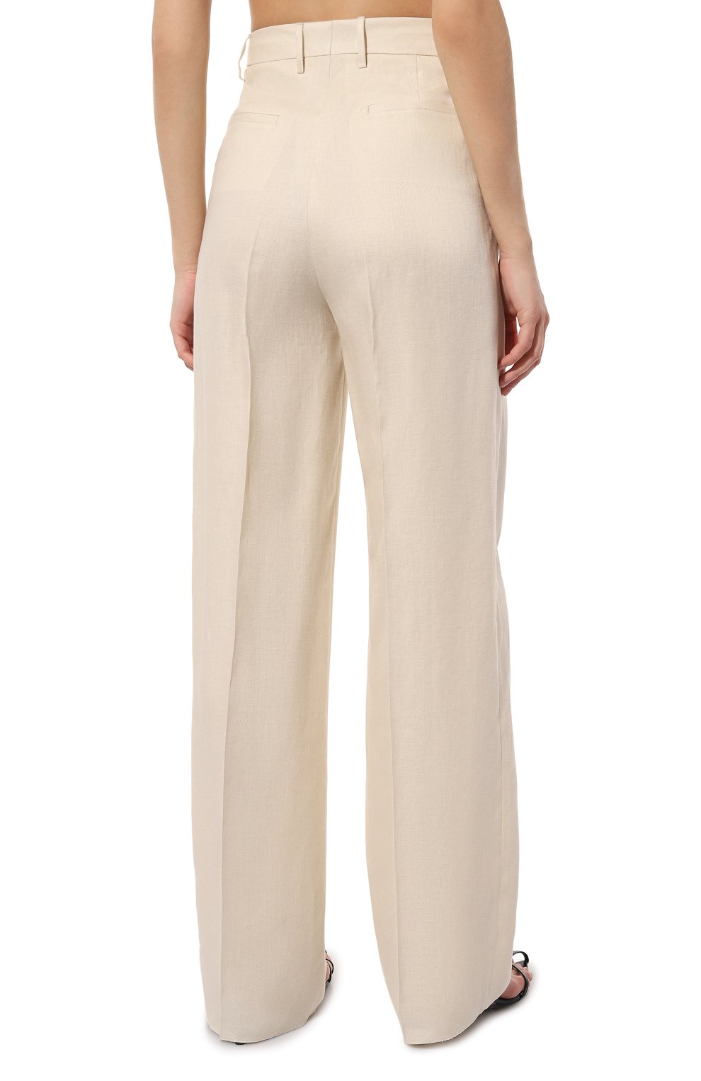 Льняные брюки TAGLIATORE 0205 кремового цвета по цене 43400 руб., арт. P-EB0NY/340021/EA839, фото 4 Льняные брюки TAGLIATORE 0205, арт. P-EB0NY/340021/EA839, фото 4