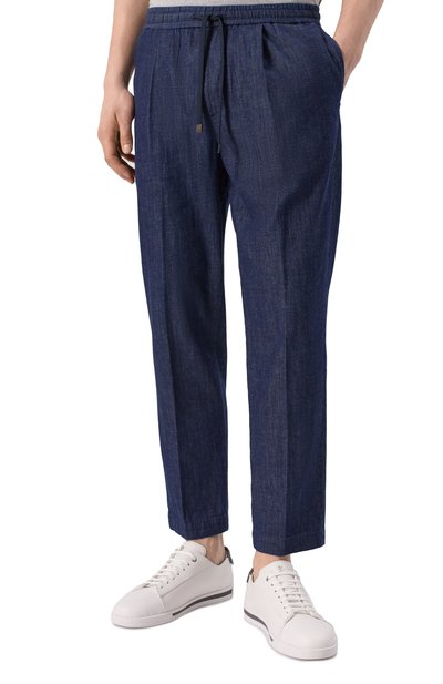 Хлопковые брюки daniel JACOB COHEN темно-синего цвета по цене 48800 руб., арт. JUM_P0017 001 T728A R1, фото 3 Хлопковые брюки daniel JACOB COHEN, арт. JUM_P0017 001 T728A R1, фото 3