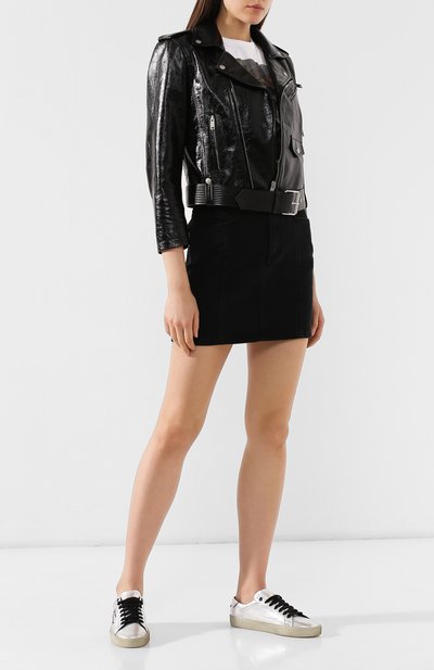 Кожаные кеды court classic SAINT LAURENT, арт. 587240/06S00, фото 2