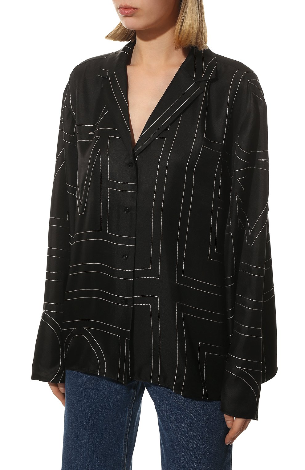 Атласная блузка TOTEME, арт. 213-755-707, фото 3