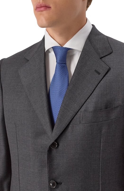 Шелковый галстук Kiton UCRVKLC06L3703 Синий  UCRVKLC06L3703 Фото 2
