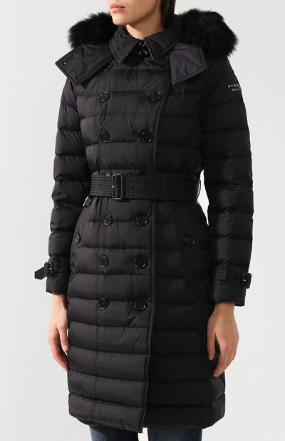 Пуховик с капюшоном BURBERRY черного цвета по цене 191500 руб., арт. 8003844, фото 3 Пуховик с капюшоном BURBERRY, арт. 8003844, фото 3