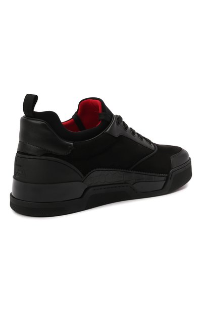 Комбинированные кеды aurelien CHRISTIAN LOUBOUTIN черного цвета по цене 125500 руб., арт. 3170921/AURELIEN FLAT, фото 4 Комбинированные кеды aurelien CHRISTIAN LOUBOUTIN, арт. 3170921/AURELIEN FLAT, фото 4