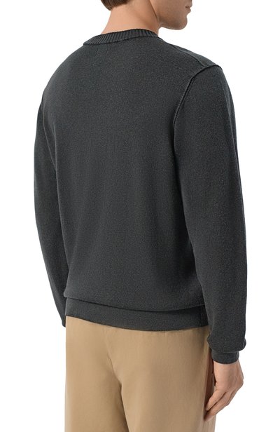 Шерстяной джемпер C.P. COMPANY темно-серого цвета по цене 49400 руб., арт. 21CMKN122A/110799S, фото 4 Шерстяной джемпер C.P. COMPANY, арт. 21CMKN122A/110799S, фото 4