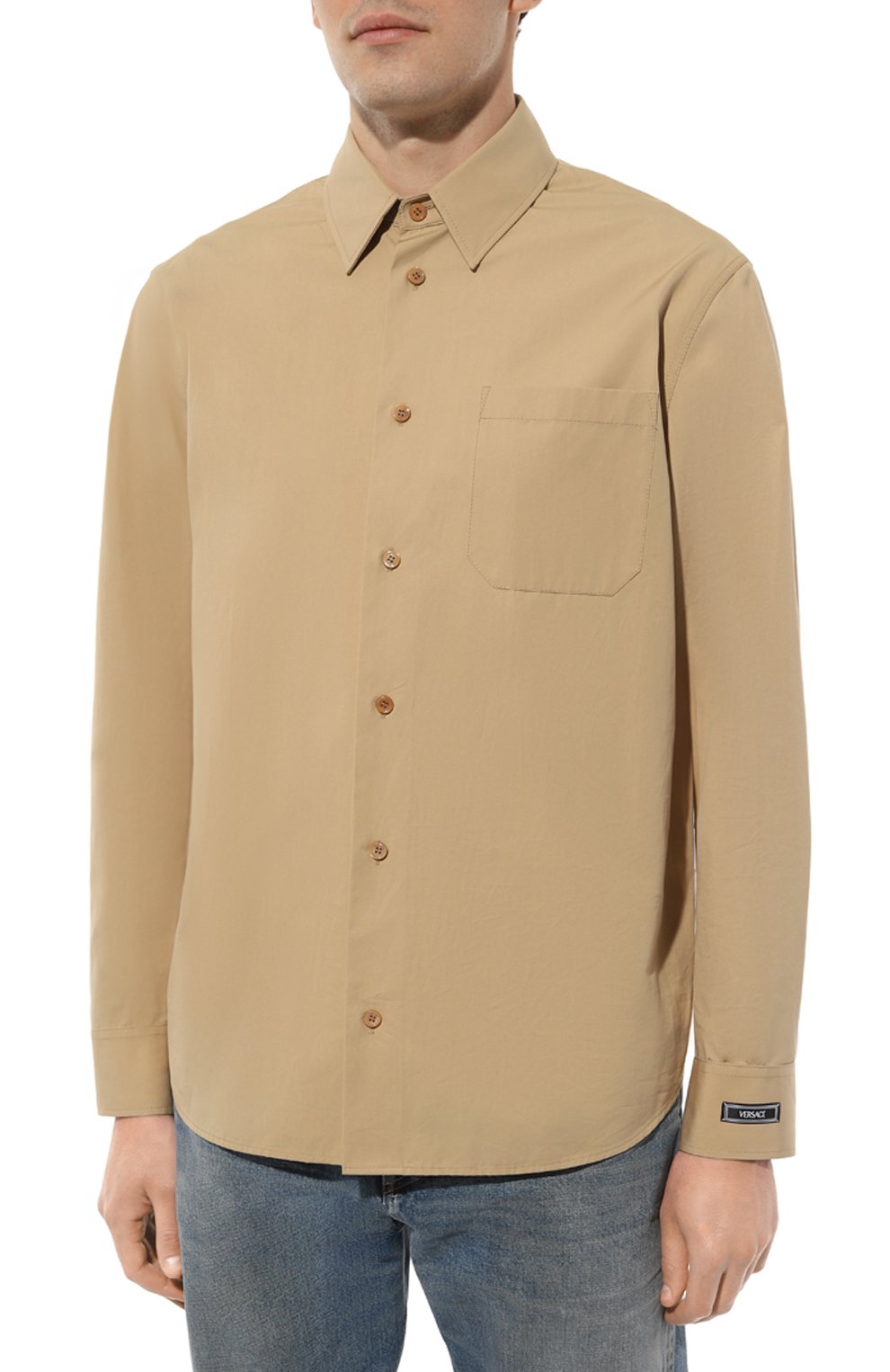 Хлопковая рубашка VERSACE, арт. 1013878/1A09758, фото 3