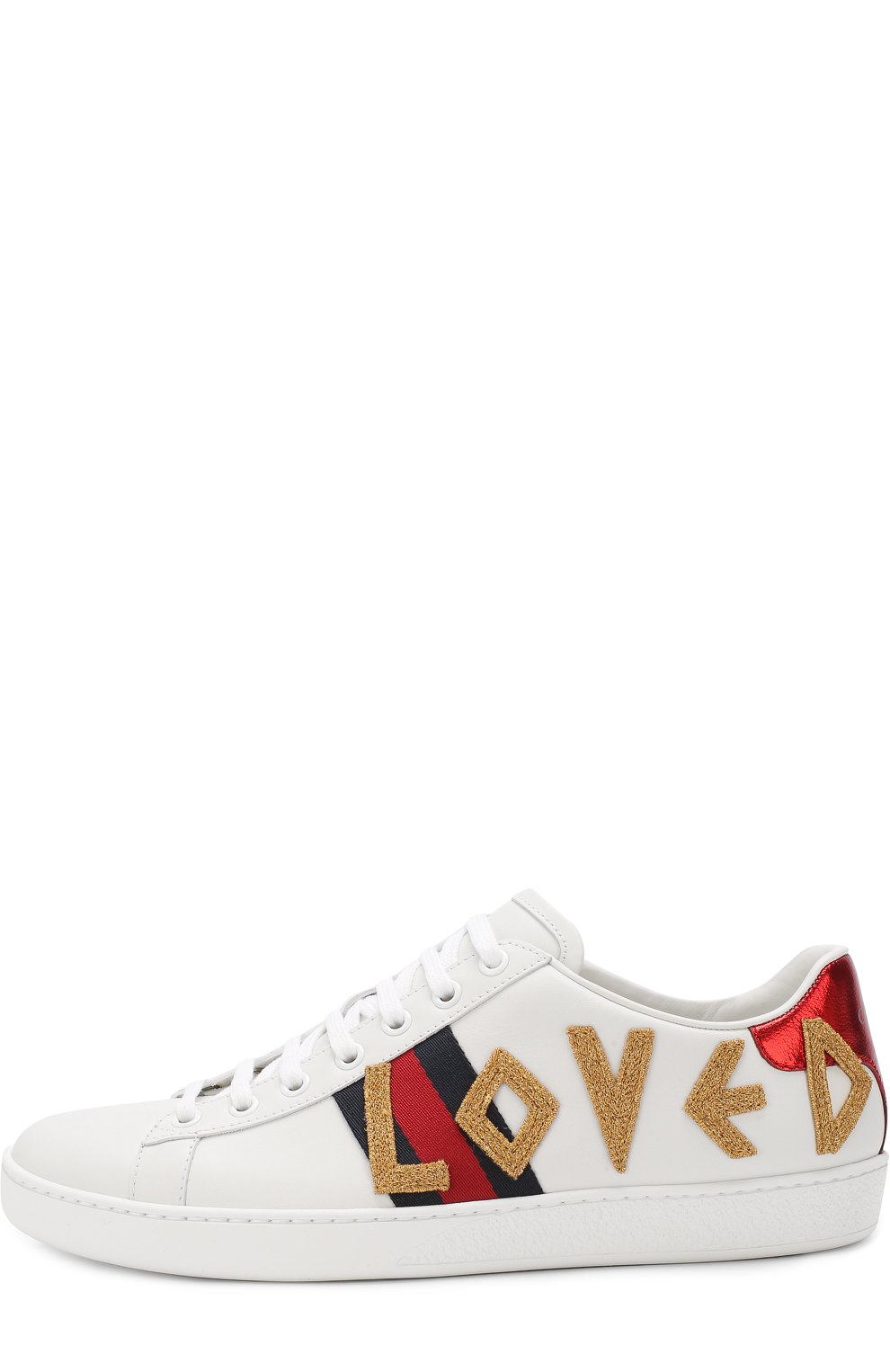 Кожаные кеды new ace с аппликацией GUCCI, арт. 505328/D0PE0, фото 3