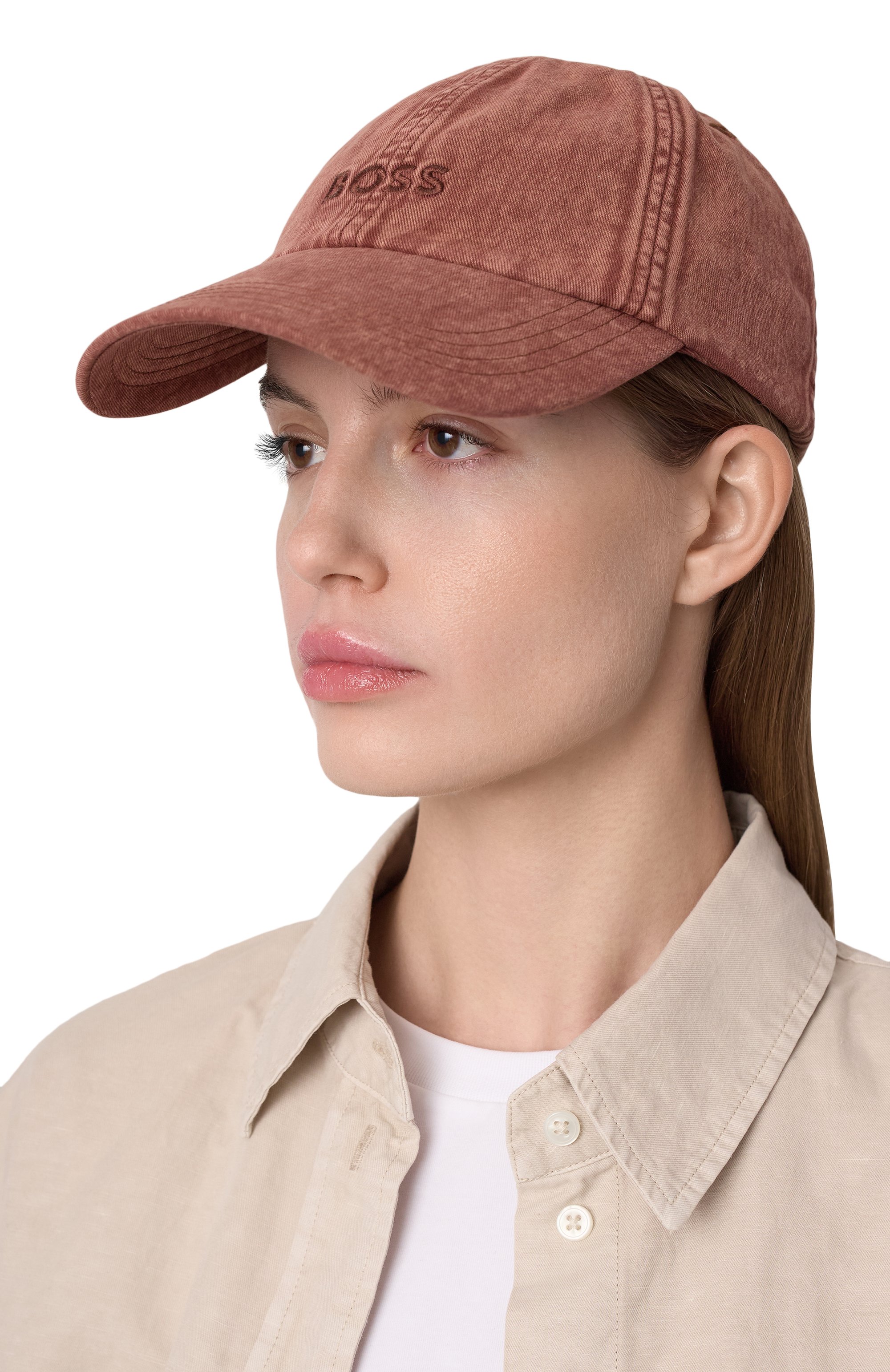 Хлопковая бейсболка BOSS коричневого цвета по цене 5400 руб., арт. 50535682, фото 2 Хлопковая бейсболка BOSS, арт. 50535682, фото 2