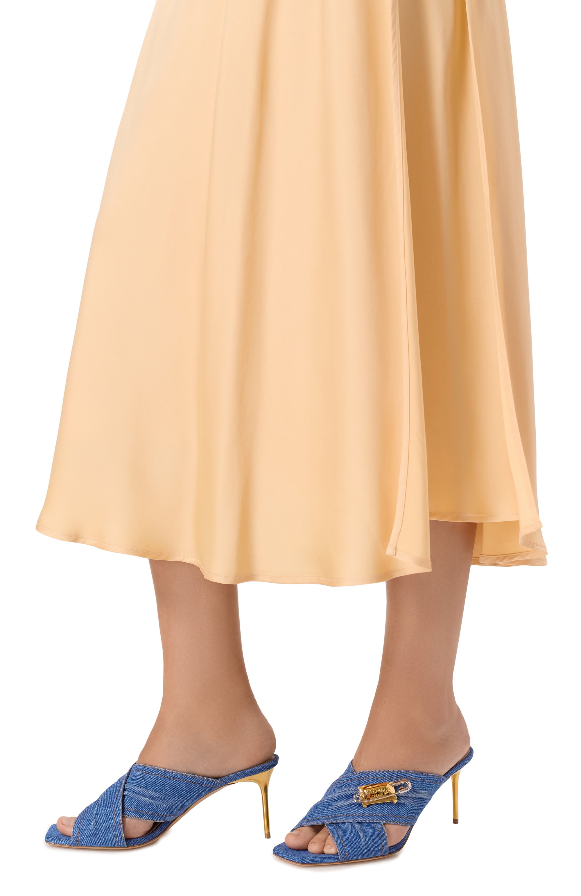 Текстильные мюли safety pin 75 BALMAIN, арт. EN1UR079/TDMS, фото 3