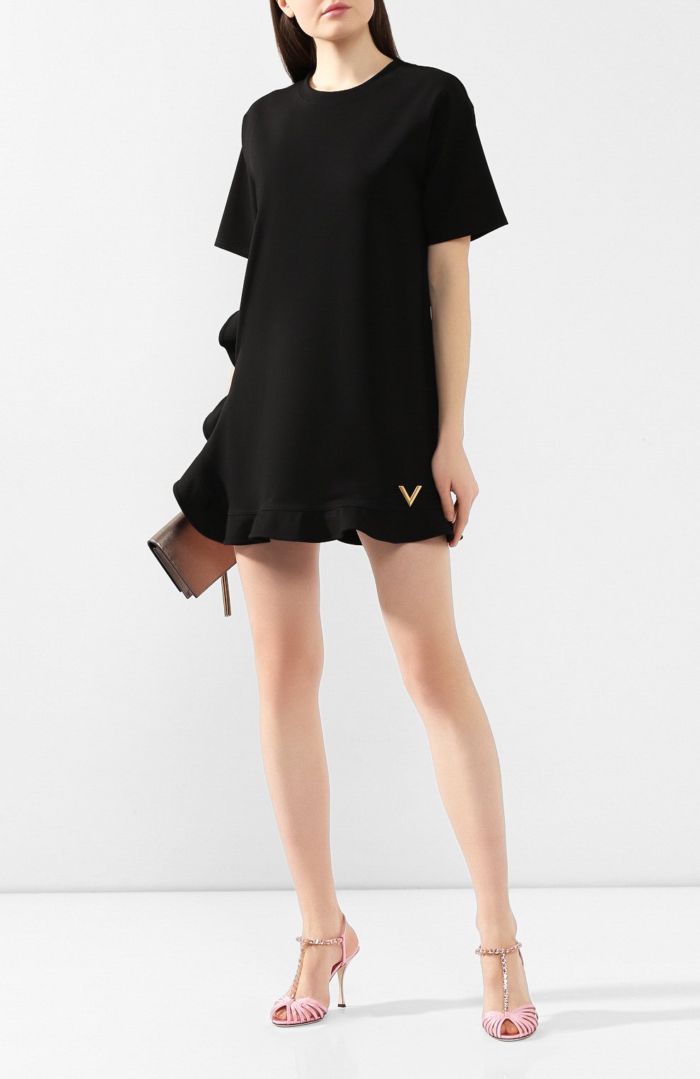 Платье VALENTINO черного цвета по цене 108000 руб., арт. TB3MJ01N58H, фото 2 Платье VALENTINO, арт. TB3MJ01N58H, фото 2