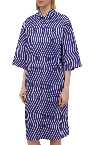 Хлопковое платье DRIES VAN NOTEN фиолетового цвета по цене 59350 руб., арт. 211-11084-2009, фото 3 Хлопковое платье DRIES VAN NOTEN, арт. 211-11084-2009, фото 3