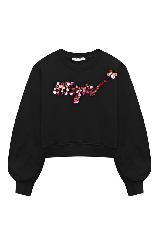 

Хлопковый свитшот MSGM kids, Чёрный