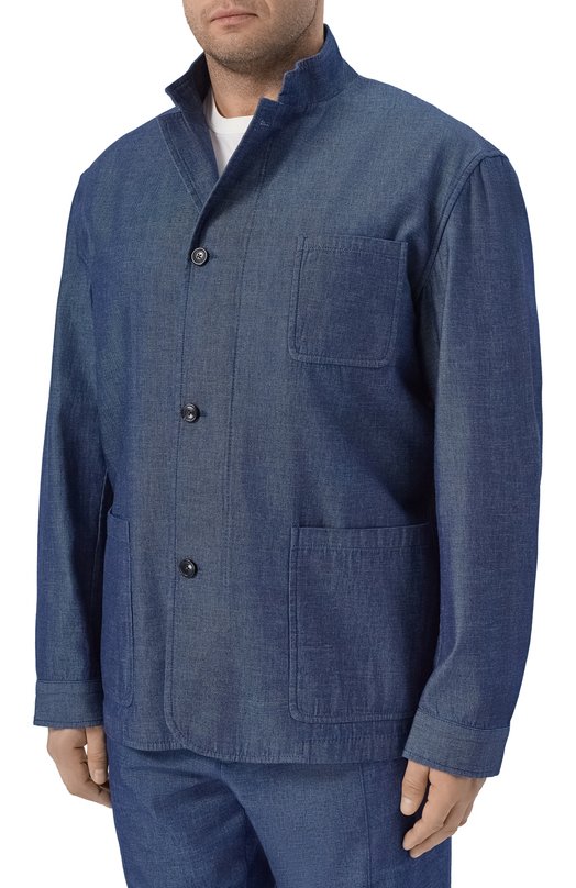 Джинсовая куртка-рубашка Cortigiani 4AG638 Синий  4AG638 Фото 3