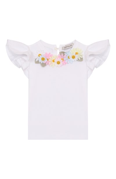 Хлопковая футболка MONNALISA, арт. 31E613