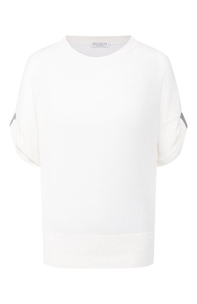 Женский топ из смеси льна и шелка BRUNELLO CUCINELLI, арт. M10552300