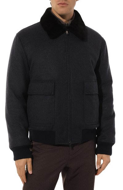 Бомбер с воротником из нутрии MVST, арт. 53454, фото 3